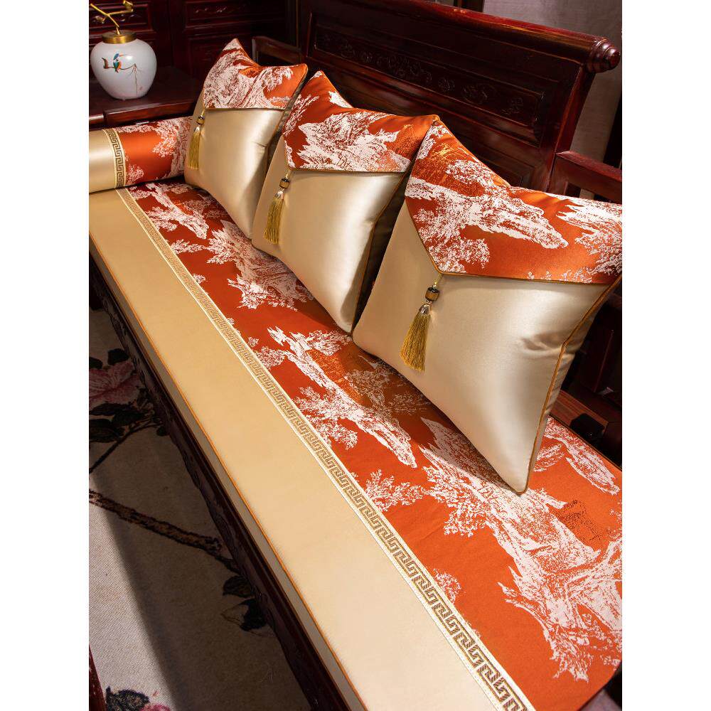 红木沙发坐垫新中式沙发垫套罩高档实木家具座垫罗汉床海绵垫定制