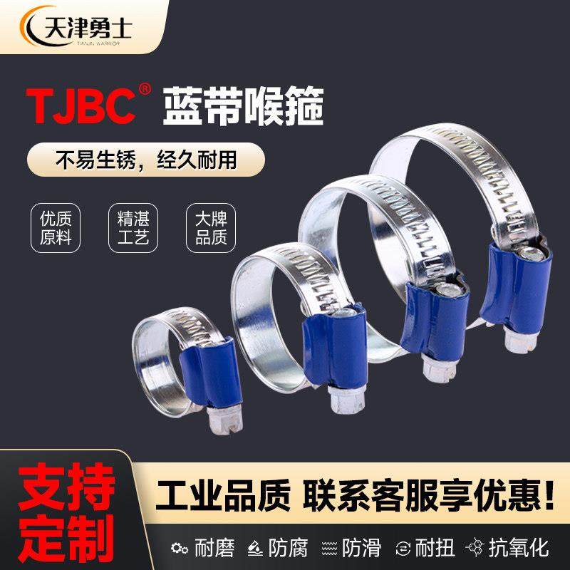 蓝带卡箍TJBC天津宝成镀锌蓝头喉箍水管夹抱箍喉扎非不锈钢碳钢箍,五金/工具,管夹/管卡/管支架,淘宝优惠券,粉丝福利购,淘宝优惠卷
