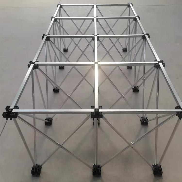 铝合金蜘蛛腿岩板切割平台木工陶瓷玻璃工作台伸缩轨道锯切割台