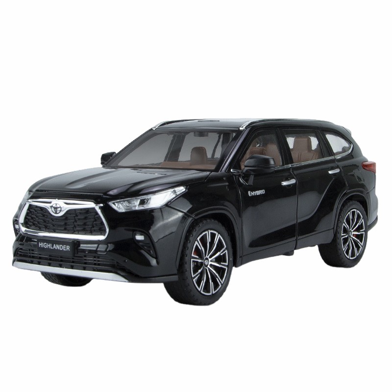 金丽方1:24 丰田汉兰达合金汽车模型 声光回力玩具家居摆件热销