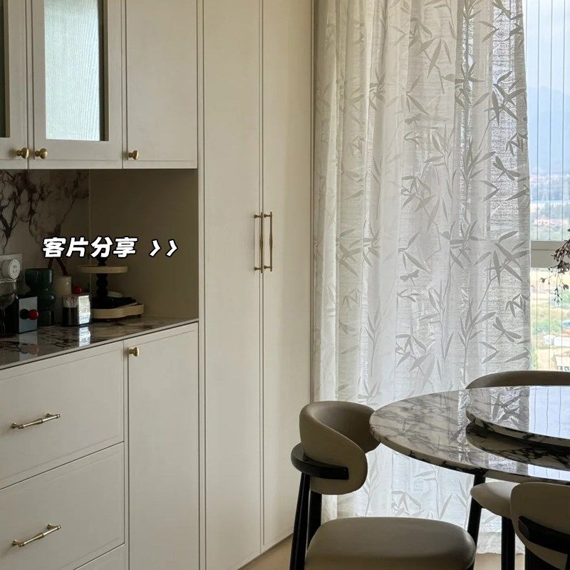 中古风竹叶纱帘透光不透人新中式客厅茶室书房卧室国风半遮光窗帘,居家布艺,定制窗帘,淘宝优惠券,粉丝福利购,淘宝优惠卷