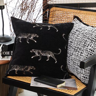 轻奢复古金钱豹沙发抱枕客厅床上用抱枕套不含芯床上用靠枕靠垫