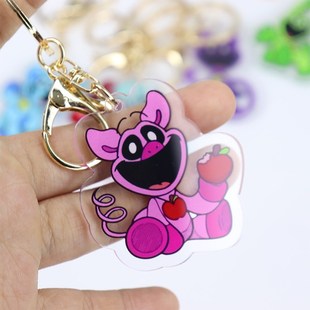 波比游戏时间第3季恐怖微笑小动物亚克力钥匙扣瞌睡猫橙狗挂件