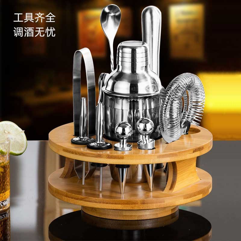新手入门不锈钢调酒器套装调酒器调酒杯摇壶雪克壶调酒工具5件套
