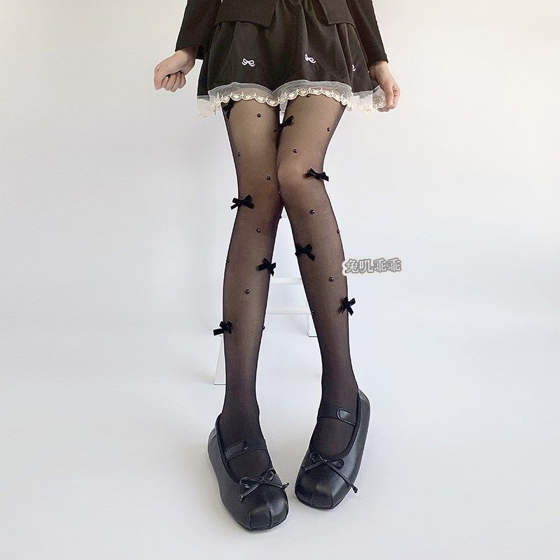 甜美蝴蝶结珍珠白丝袜lolita女夏季超薄连裤袜性感黑丝jk打底袜,女士内衣/男士内衣/家居服,连裤袜/打底袜,淘宝优惠券,粉丝福利购,淘宝优惠卷