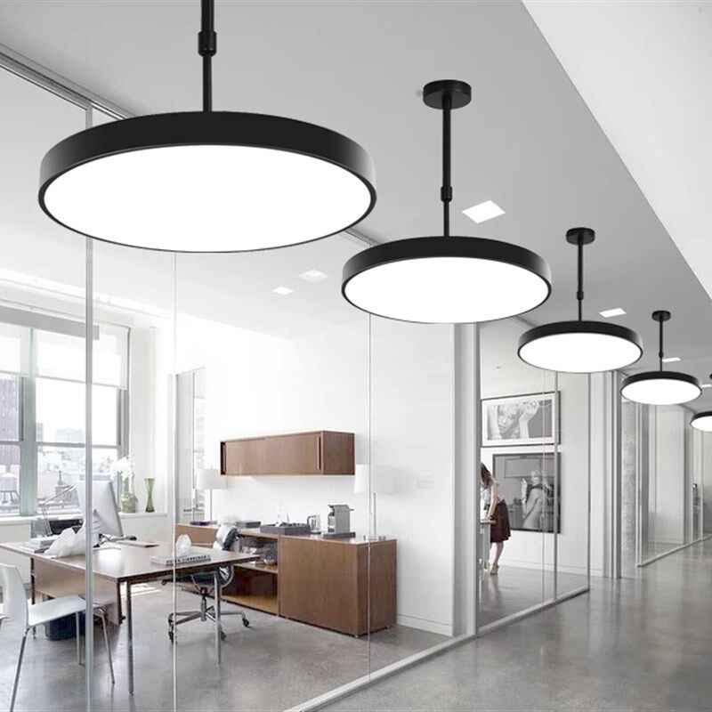 LED造型灯圆形简约创意办公室灯店铺商商场教室健身房工业风灯饰