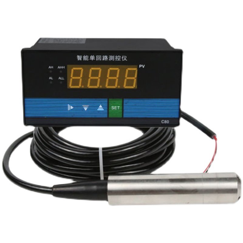 智能单回路测控仪 消防水箱水池液位显示仪表 投入式液位计4-20mA
