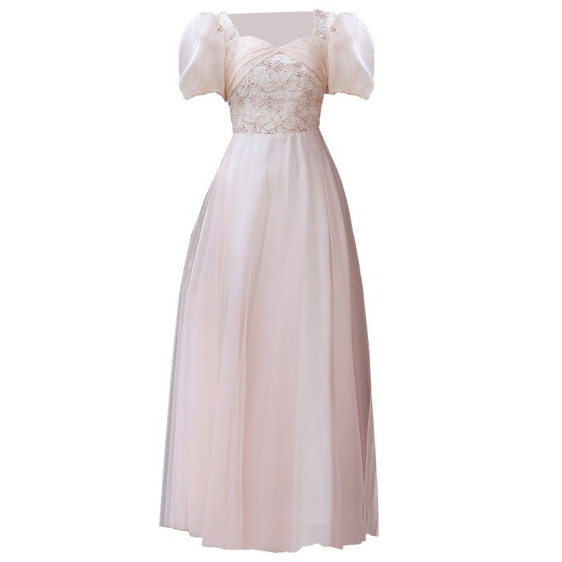 伴娘服女冬季小个子毕业主持演出晚礼服2024主持晚宴姐妹团伴娘裙