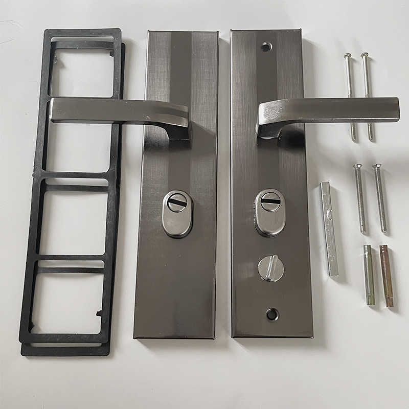 防盗门门把手老式家用通用型大门室内门拉手面板锁芯手柄锁具门锁