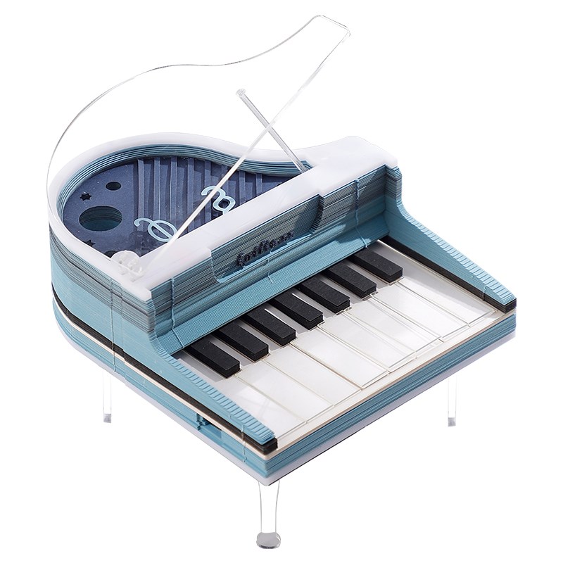 可弹奏的立体纸雕钢琴便签2024台历明星简谱桌面摆件男女生日礼物