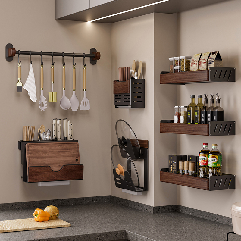 多功能收纳节约厨房空间  免打孔可承重15kg