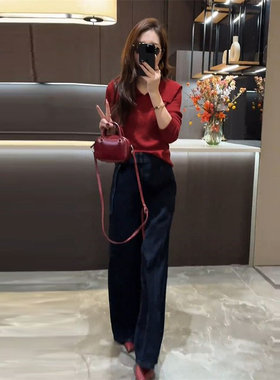 早秋搭配一整套韩系时尚套装裤子