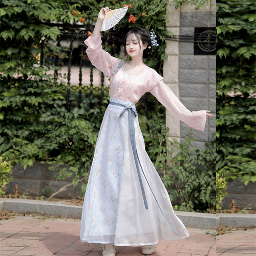 娇颜-唐制唐褙子汉服女破裙古装