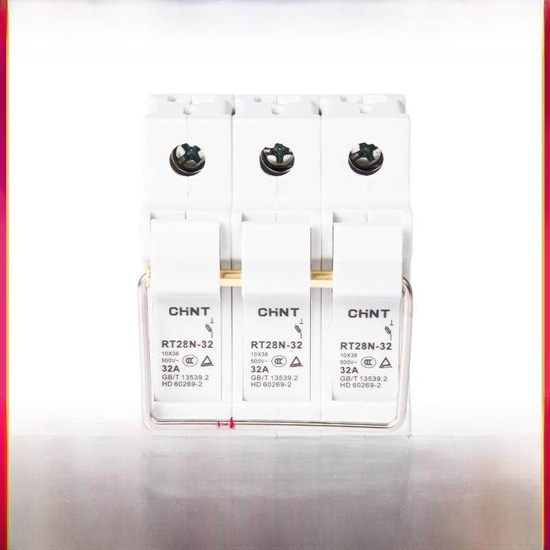 正泰保险丝座Rt28保险丝芯保险丝型低压保险丝63A底部Rt18-32陶瓷
