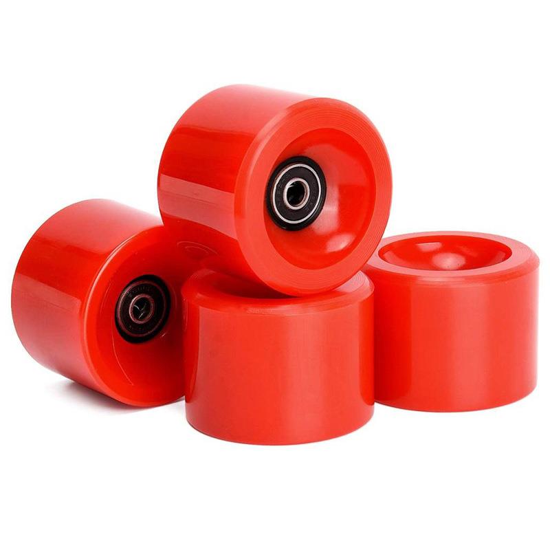 四轮滑板轮长板舞板刷街轮大轮70x51mm含配套ABEC-9轴承套筒套餐
