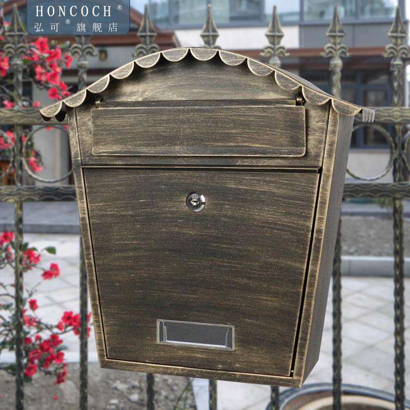 定制门号图文欧式信箱室外挂墙创意防水邮筒报班级信件贺卡收纳