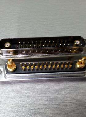 混装D-SUB27W2射频焊线公头DB型高频同轴信号27W2公座连接器