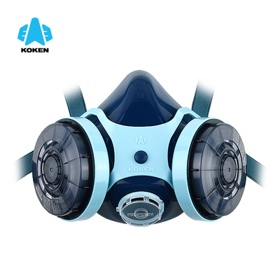 KOKEN/兴研7121R-03防尘防雾霾面具RL3硅胶RD-6滤盒99.99工厂船厂