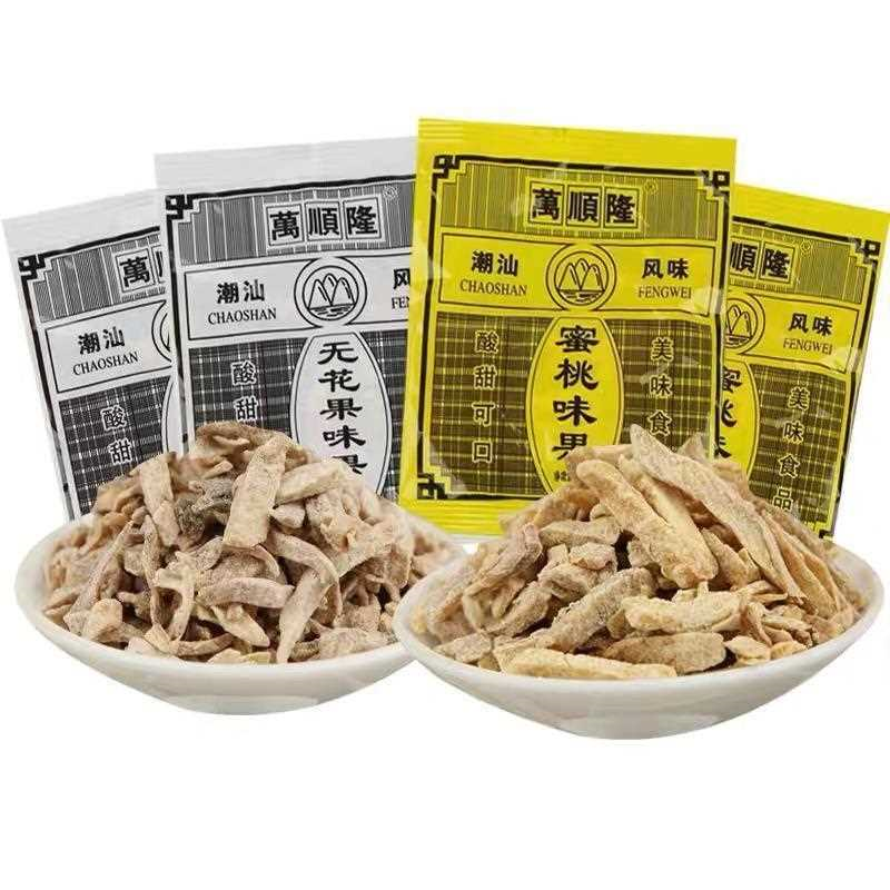 万顺隆无花果味果蜜桃味老款短碎地瓜丝酸酸甜甜80后小零食品休闲