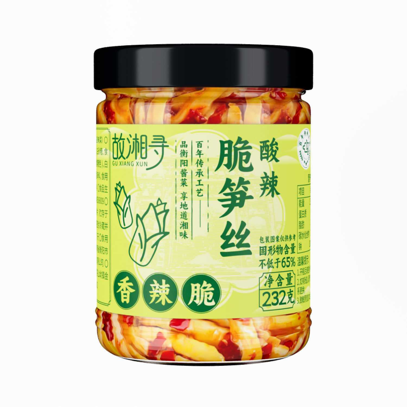 农家纯手工嫩竹笋酸辣笋尖剁辣椒香辣笋丝下饭菜罐装即食咸菜宿舍