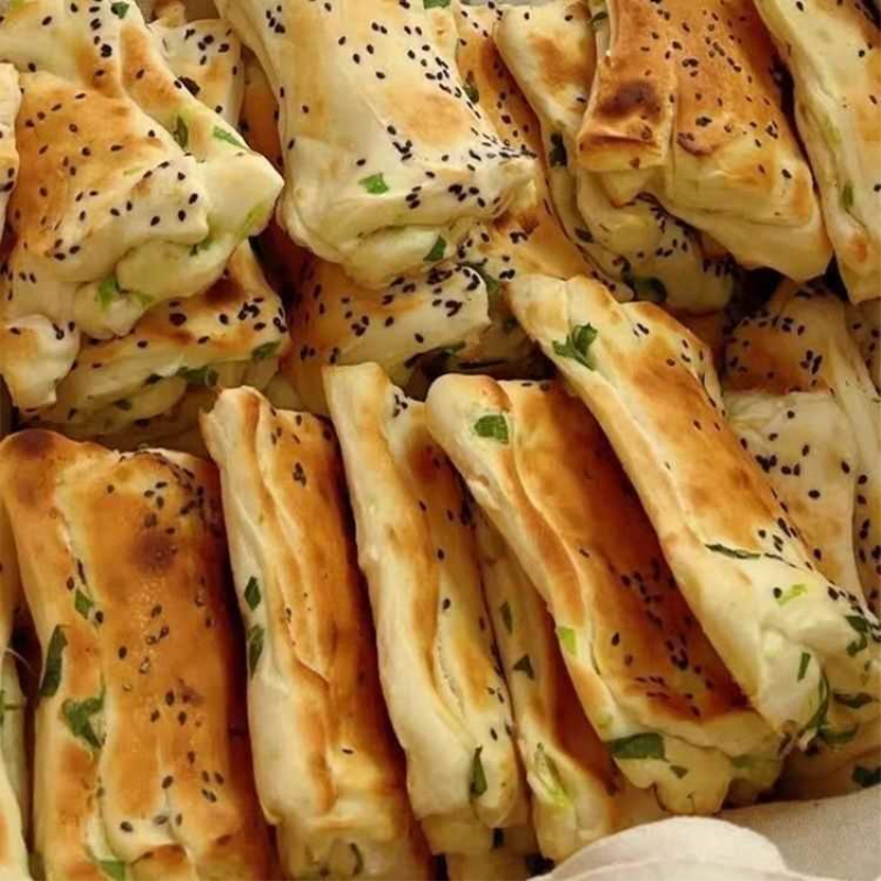 苏北徐州盐味烧饼葱花烧饼纯手工锅饼老式香葱潮牌烧饼特产即食
