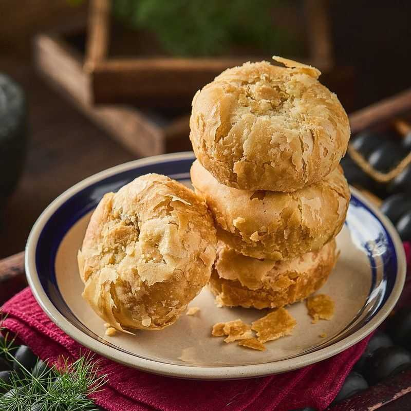 宁波苔菜果仁苏式月饼中秋苏式月饼老式酥饼酥皮月饼苔条月饼