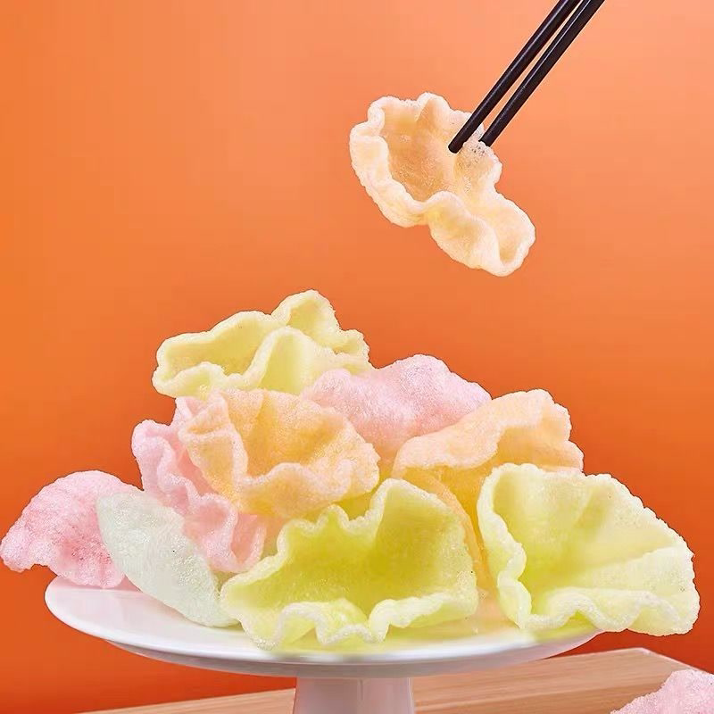 【5斤】年货休闲小零食油炸空气炸锅炸多彩虾片泡司贝壳圆管混搭