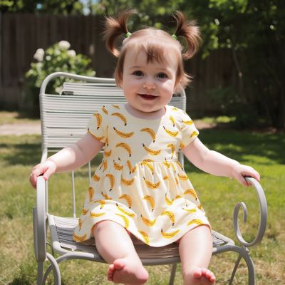 连衣裙女宝宝洋气纯棉裙子夏季婴儿衣服婴童装甜美女童水果印花