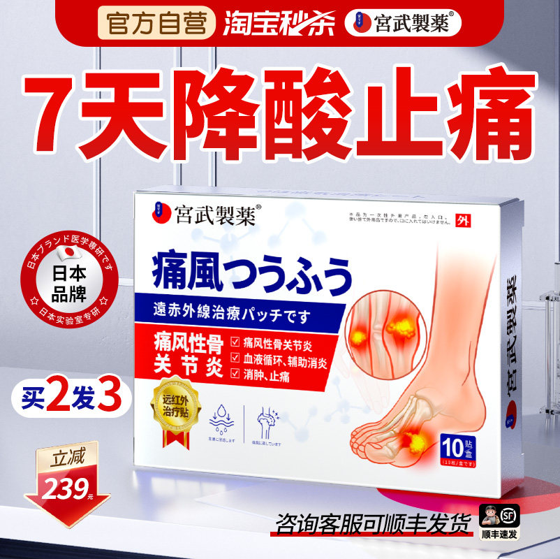 痛风贴降尿酸溶石去结晶特专治类风湿性关节炎贴痛风祛风除湿药贴