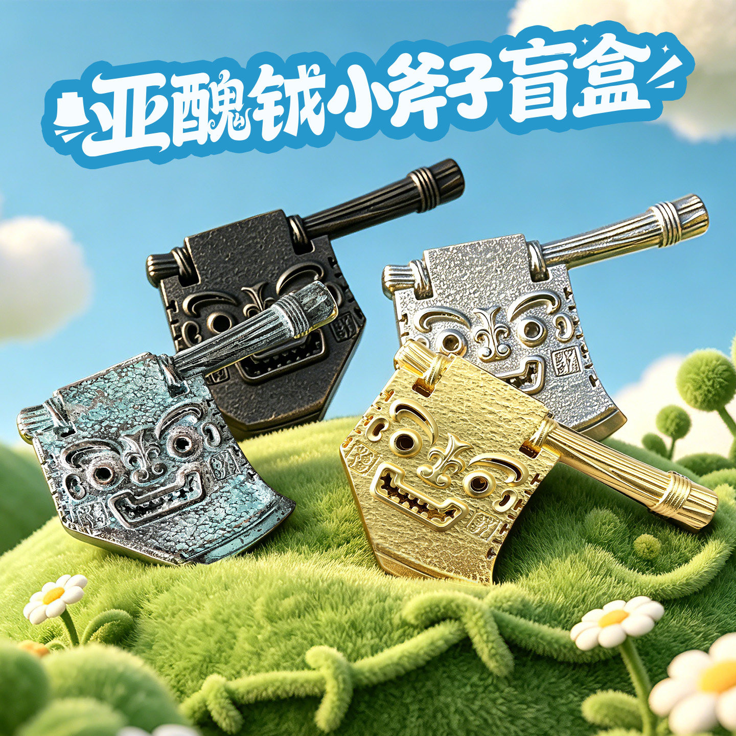 山东博物馆文创小斧子冰箱贴图片