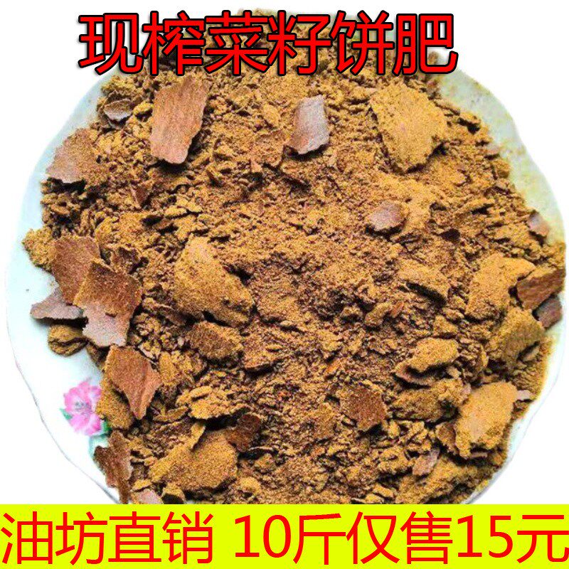 菜籽油饼农家菜枯打窝油菜饼菜籽有机肥营养土肥料钓鱼油枯10斤装