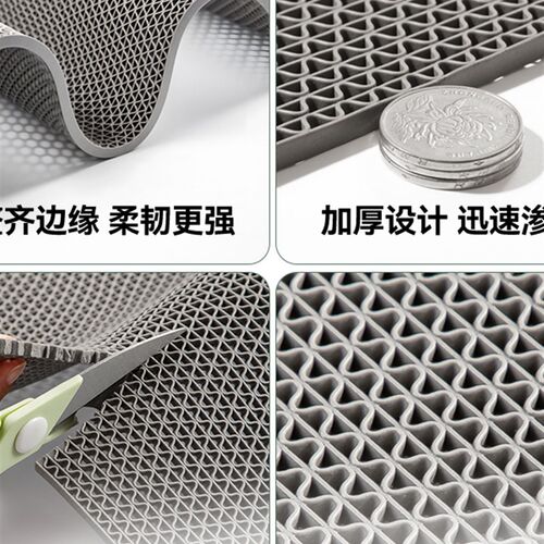 加厚浴室厨房防滑垫镂空塑料脚垫门垫卫生间大厅走廊门口厕所地垫