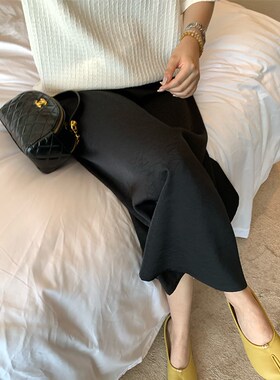 NAZ那子大码2024夏季新款百搭高腰显瘦休闲半身裙胖mm时尚A字裙女