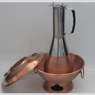 铜火锅压火冒压火盖不锈钢火筒火锅专用拔火冒加长压火盖火冒调节