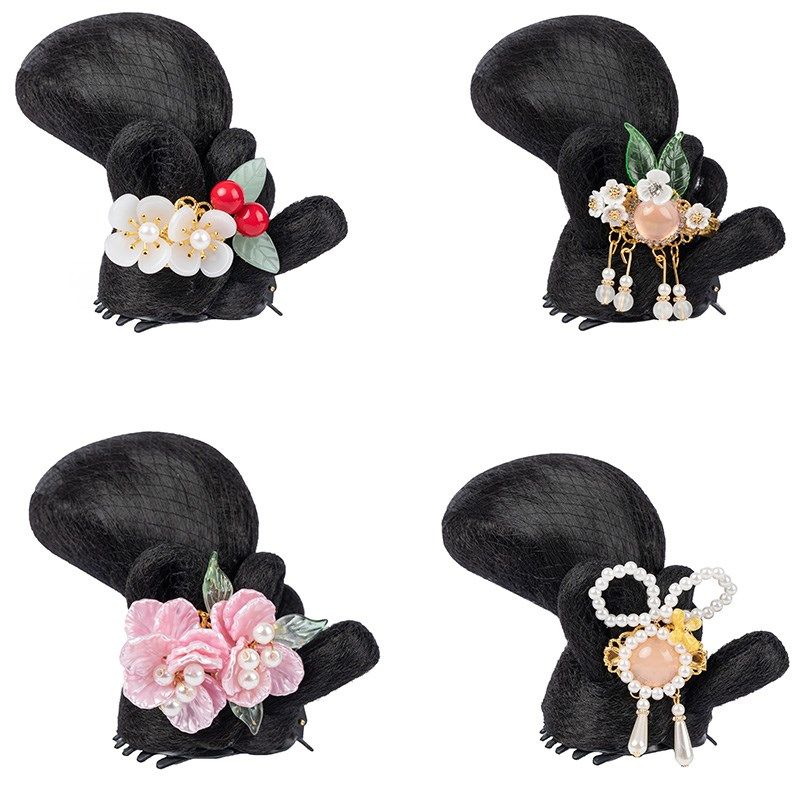 儿童古风汉服假发包古装抓夹头饰敦煌演出嫦娥造型唐风发髻发饰,美发护发/假发,发包/丸子,淘宝优惠券,粉丝福利购,淘宝优惠卷