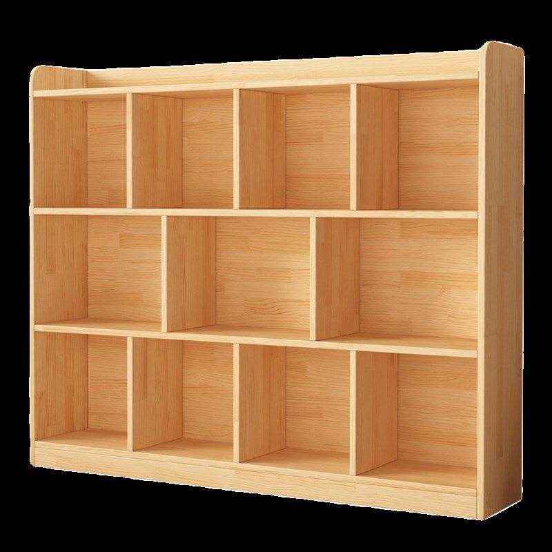 儿童书架实木置物架落地学生储物柜玩具柜家用收纳柜客厅松木书柜,住宅家具,单个书柜,淘宝优惠券,粉丝福利购,淘宝优惠卷