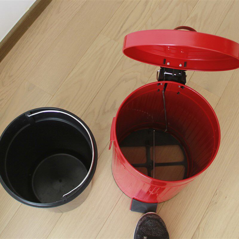 时尚欧式罗马柱脚踏不锈钢垃圾桶 创意家用厨房卫生桶收纳桶