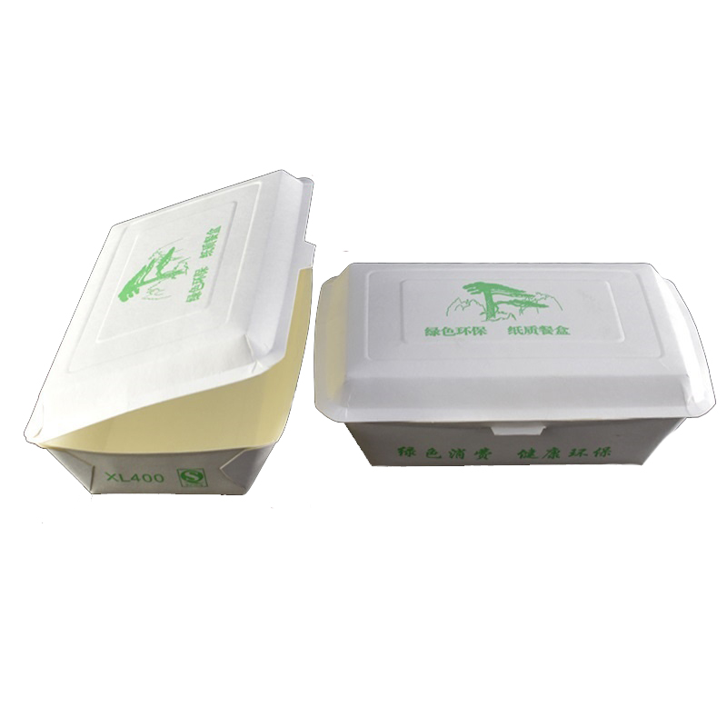 一次性饭盒 纸饭盒 快餐外卖打包盒黄山纸饭盒米饭烧烤带盖打包盒