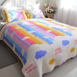 云朵全棉衍缝被榻榻米床盖单件纯棉绗缝被订做可定制尺寸大炕盖垫