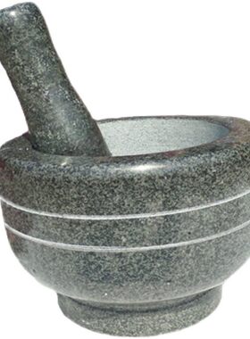 蒜泥器手动蒜臼子老式捣蒜罐青石研磨器石臼家用大号天然青石糍粑