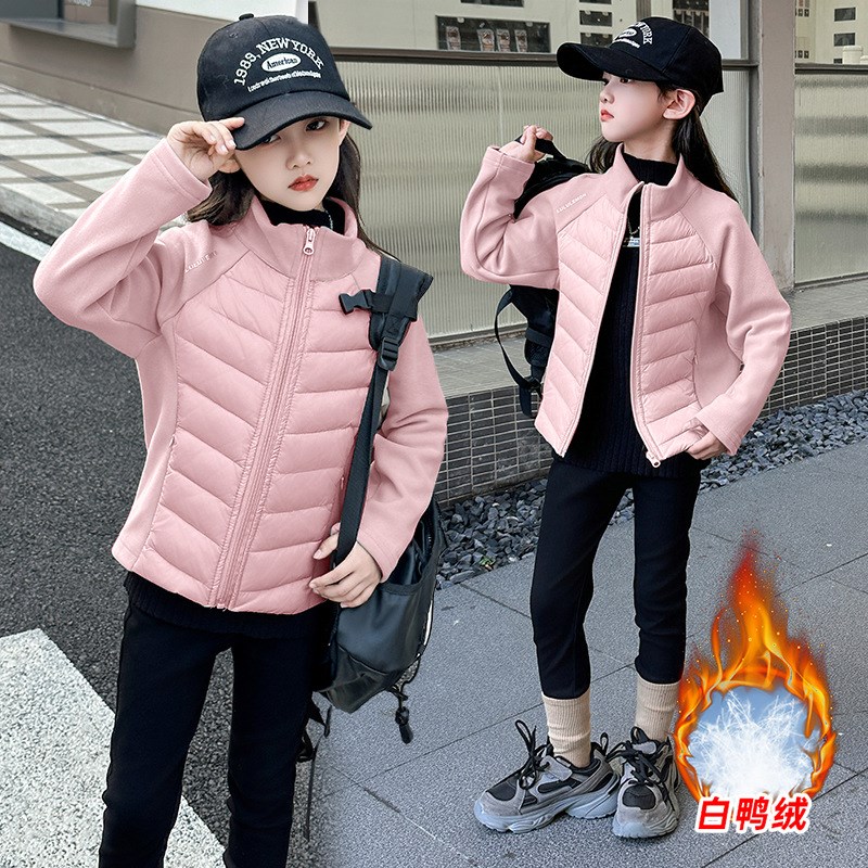 女童轻薄羽绒服春款2025新款洋气轻薄儿童校服神器内搭女孩秋冬季