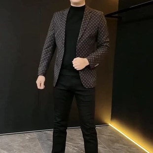 潮流范上衣單件小西裝 2023春季 2106 韓版 帥氣外套男士 新款 休閑西裝