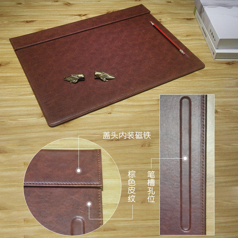 华仁办公商务写字垫酒店前台写字桌垫签字垫A3写字板会议垫签到板