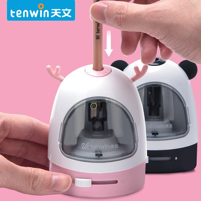 天文电动削笔器8017替芯卷笔刀8035粗细可调自动削笔刀儿童小学生