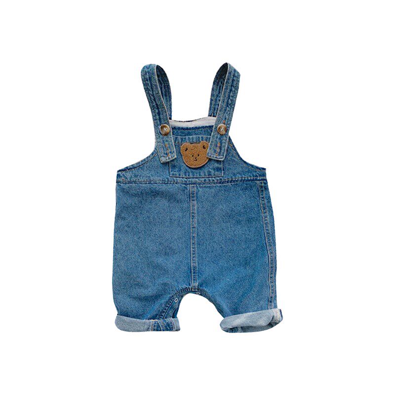 婴儿牛仔背带裤春季新款男女宝宝春装可爱连体裤婴童吊带裤子洋气