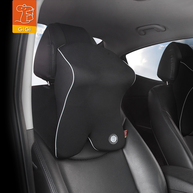 gigi汽车头枕护颈枕记忆棉四季车用座椅靠枕颈椎枕靠奔驰宝马枕头