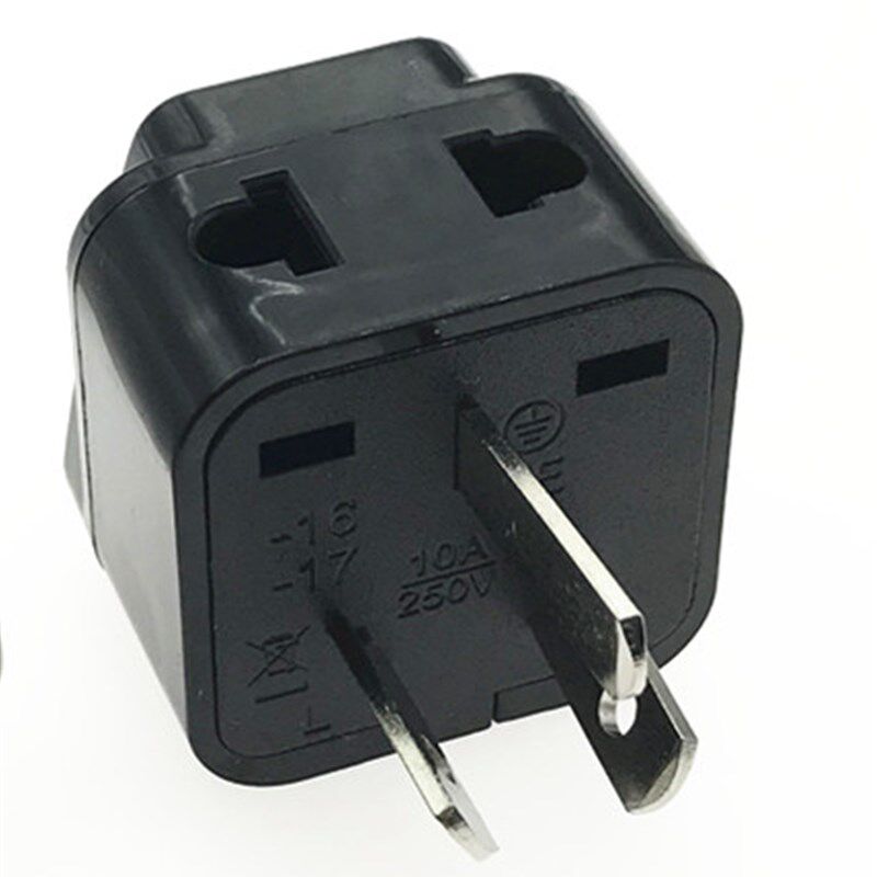 两脚转三脚插头 三孔转二孔 三眼2脚转3脚转换器插座 3扁电源插头