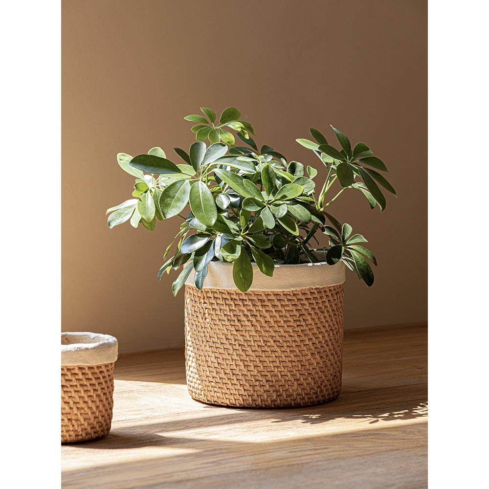 仿藤编水泥编织装饰花盆花器复古阳台家用绿箩绿植盆栽花园庭院,鲜花速递/花卉仿真/绿植园艺,花盆,淘宝优惠券,粉丝福利购,淘宝优惠卷