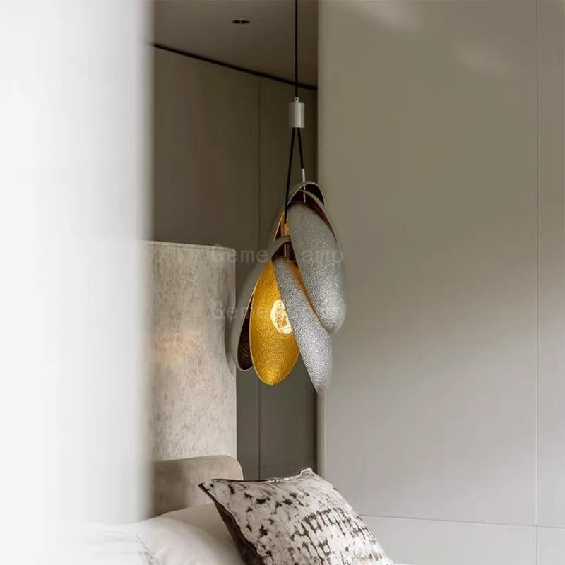 设计师别墅卧室床头吊灯高级感轻奢艺术现代样版房客厅背景墙吊灯