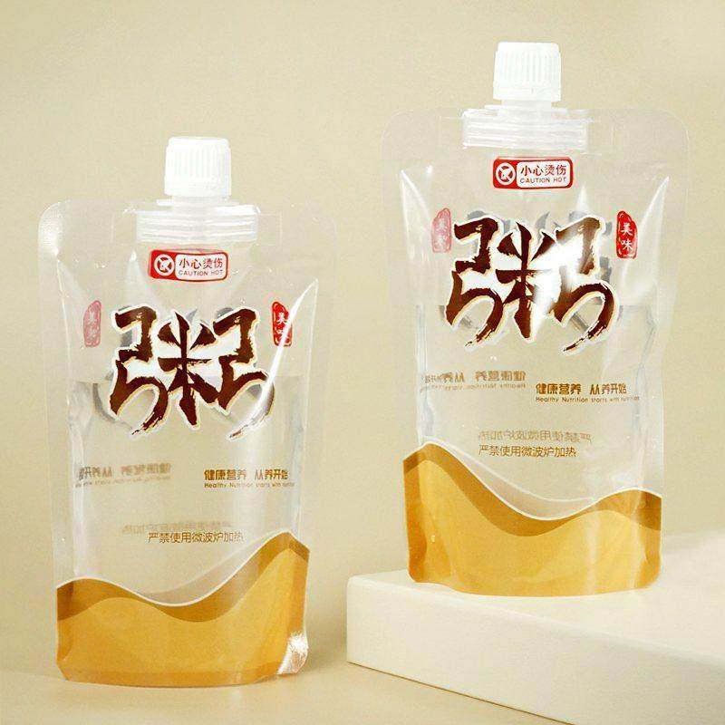 一次性商用粥稀饭外卖打包袋自立吸嘴袋包装袋